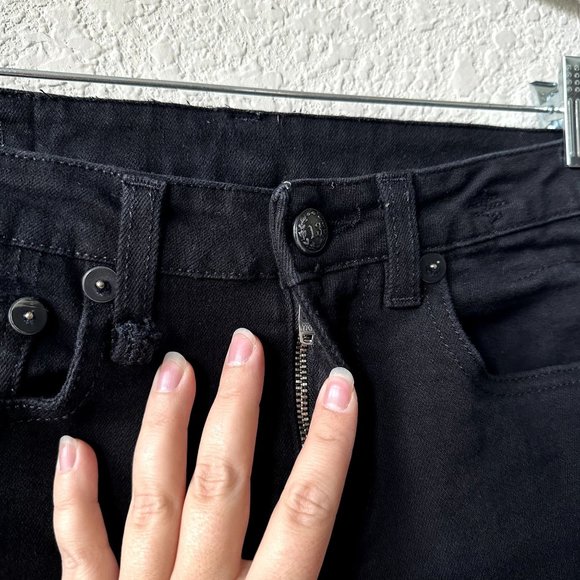 R13 Alison Crop Jeans in Black Rinse - Picture 6 of 13